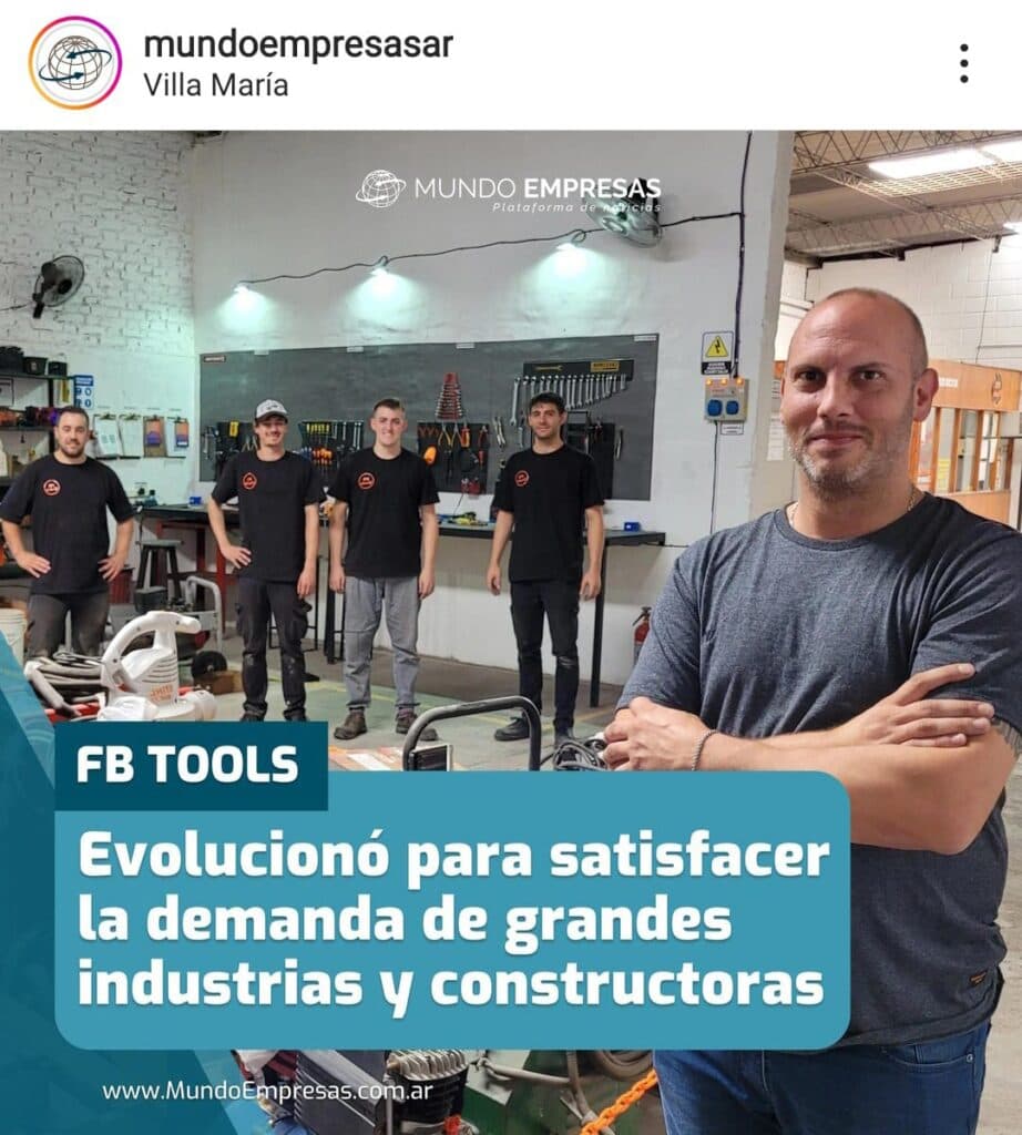 FB Tools evolucionó para satisfacer la demanda de grandes industrias y constructoras